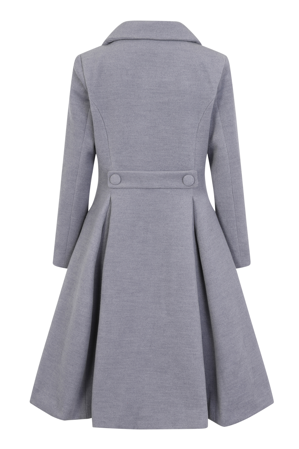 Lauren Single Breasted Swing Coat In Grey